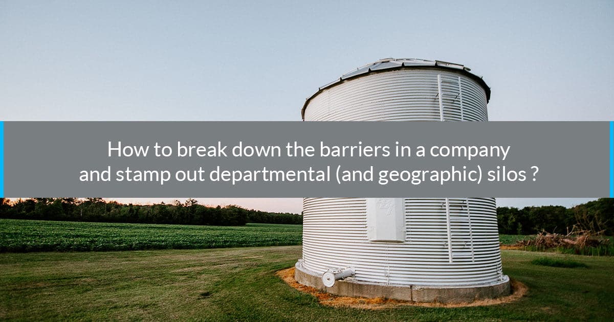 How to break down the barriers in a company and stamp out departmental (and geographic) silos?